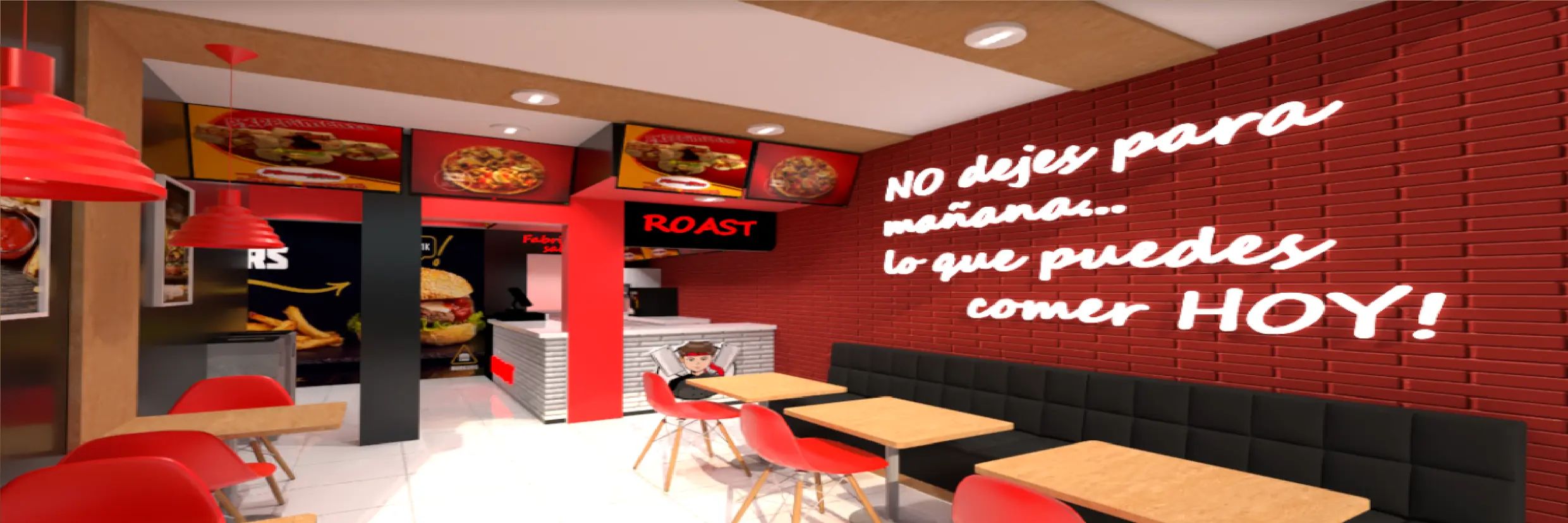 fast food diseño interior